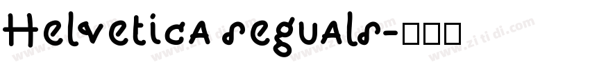 Helvetica regualr字体转换